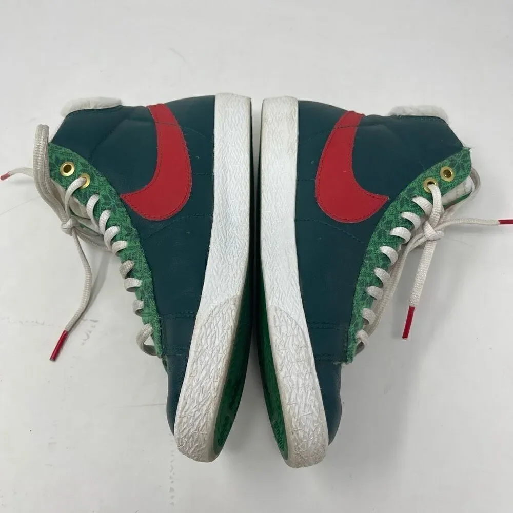 Nike Blazer Mid 77 Vintage Green Red Nordic Christmas Youth 3.5